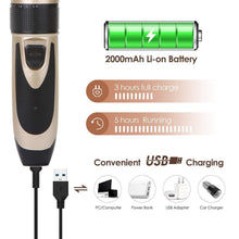 Load image into Gallery viewer, Noise-Free Design Pet Hair Clipper - Rechargeable Dog Trimmer Animal Grooming Cat Cutter Machine Shaver Electric Scissor Remover Haircut